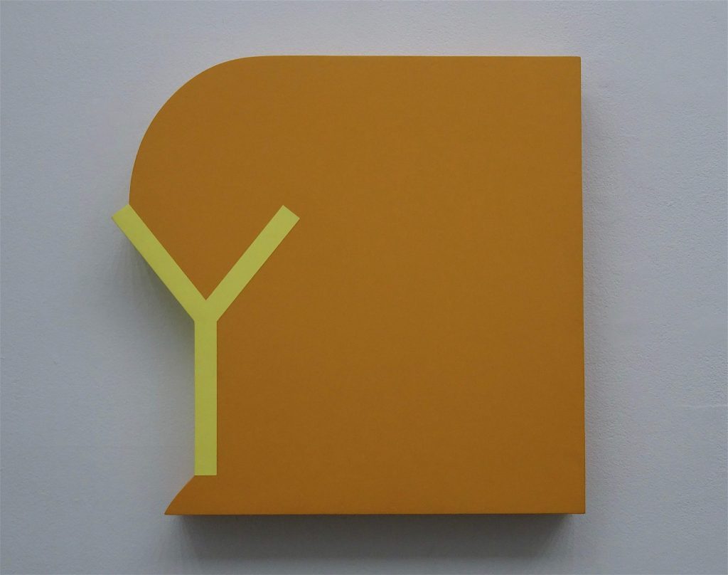 荻野僚介 OGINO Ryosuke 「Y」1998, acrylic, wooden panel, 49 x 50.5 cm