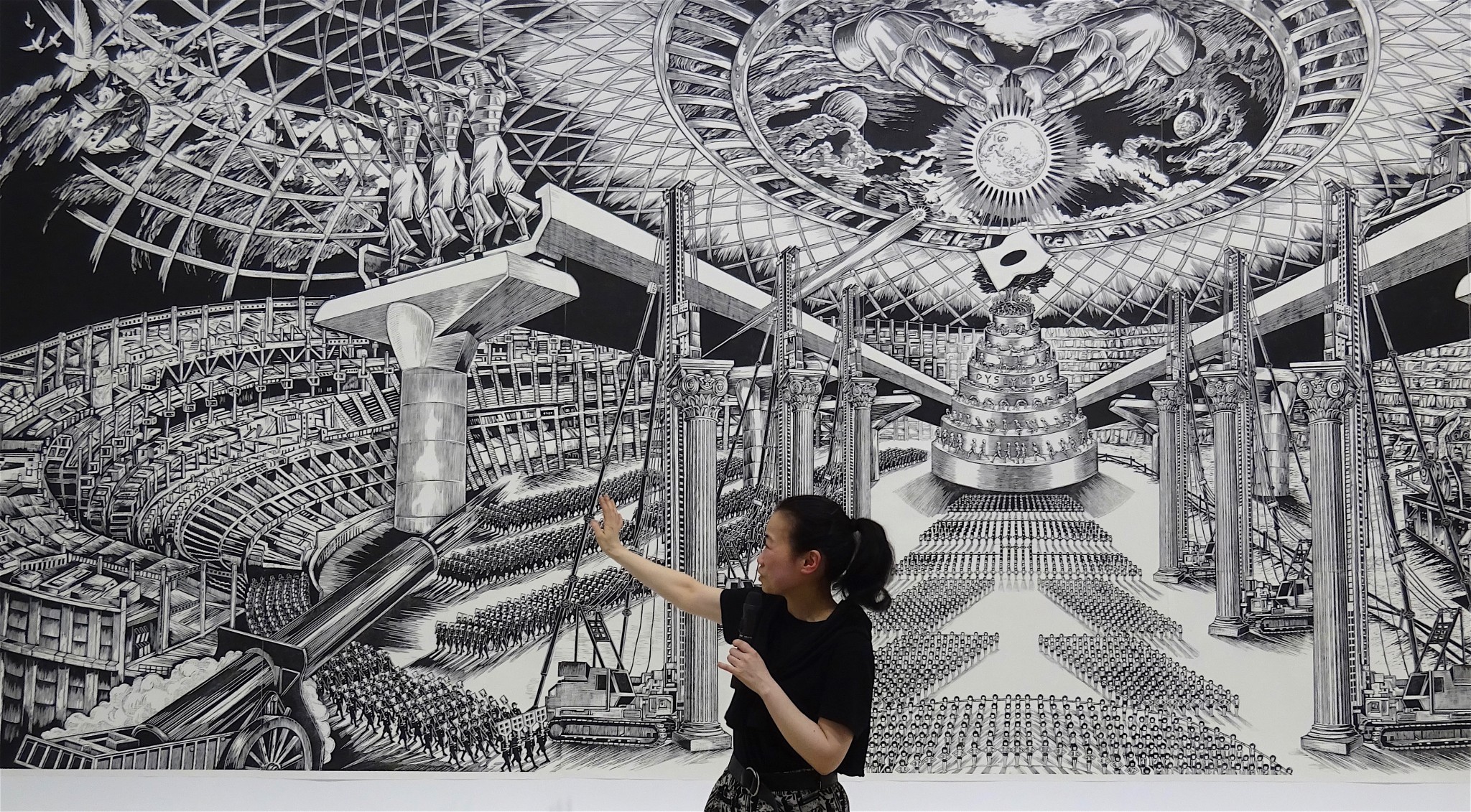 優作「ディスリンピック2680」@ 風間サチコ展・「原爆の図 丸木美術館 優作「ディスリンピック2680」@ 風間サチコ展・「原爆の図 丸木美術館