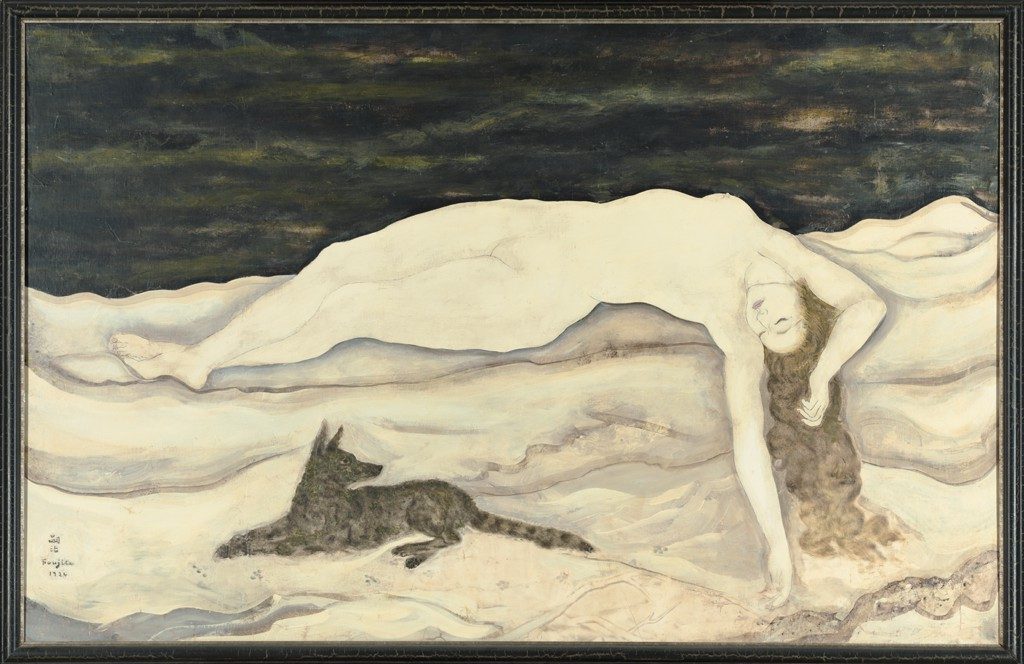レオナール・ツグハル・フジタ Léonard-Tsuguharu Foujita “Déesse de la neige” 1924, oil on masonite (Harvard Art Museums : Fogg Museum, Cambridge, MA, USA)