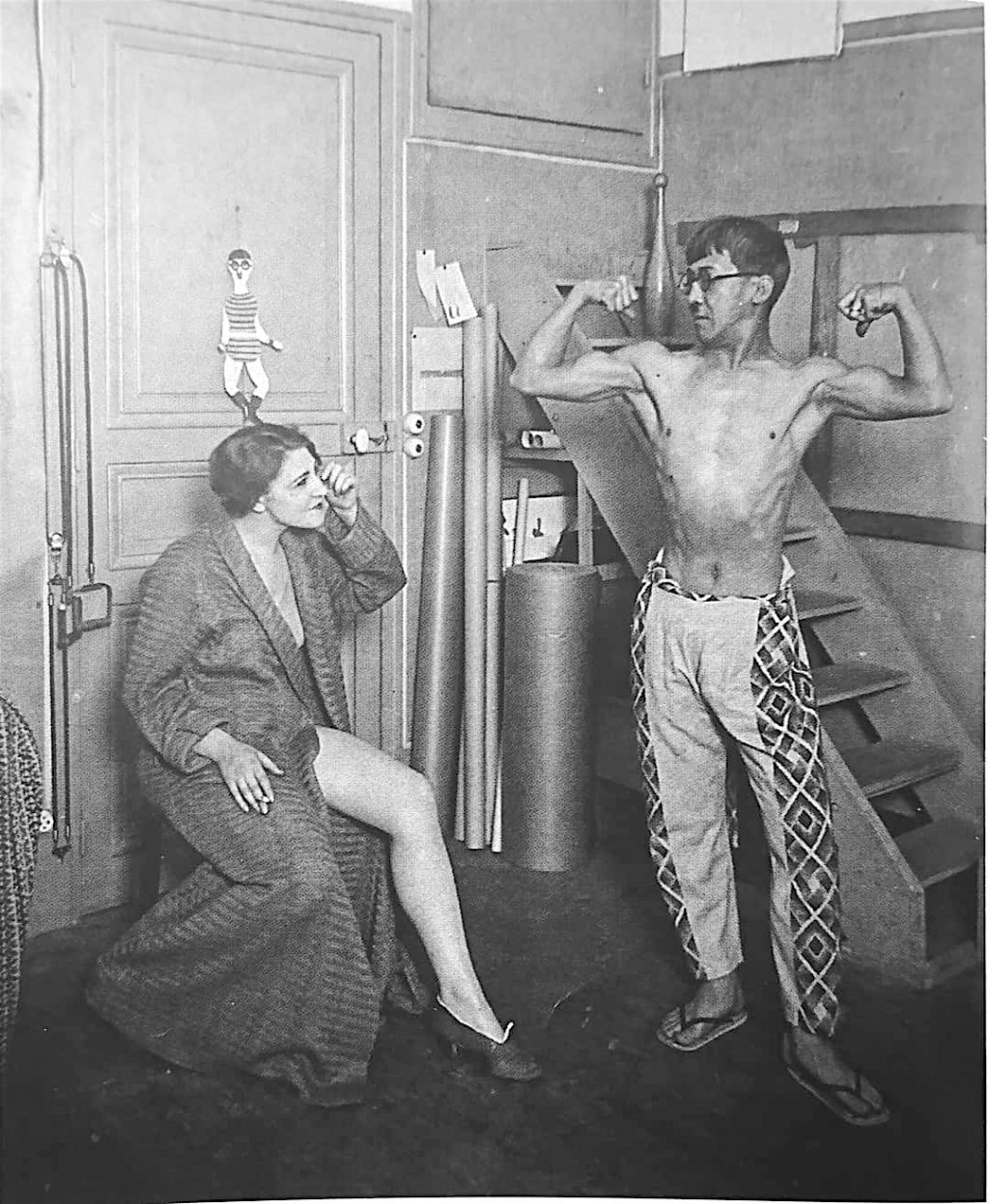 藤田ユキと藤田嗣治 パリ、アトリエ 1928年 Yuki and Tsuguharu Foujita at home:atelier in Paris, 1928