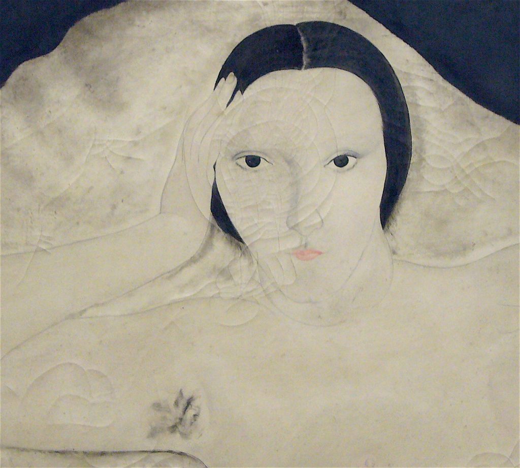 藤田嗣治-Léonard Foujita- Nu à la toile de jouy 1922 キキ Kiki