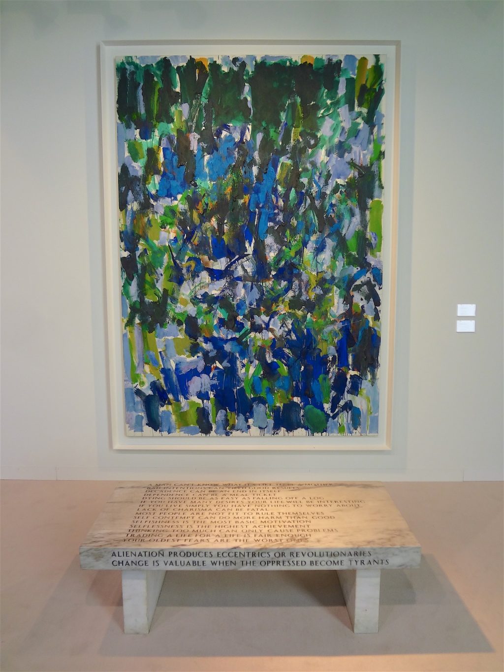 ジョアン・ミッチェル Joan Mitchell “Untitled” 1977, Oil on canvas, 260.4 x 180.3 cm (Cheim & Read, 2015)