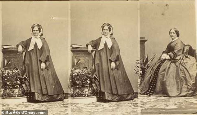 Photographs taken in 1860 and now displayed on the Musee d’Orsay website are believed to show Courbet’s model and mistress Constance Queniaux