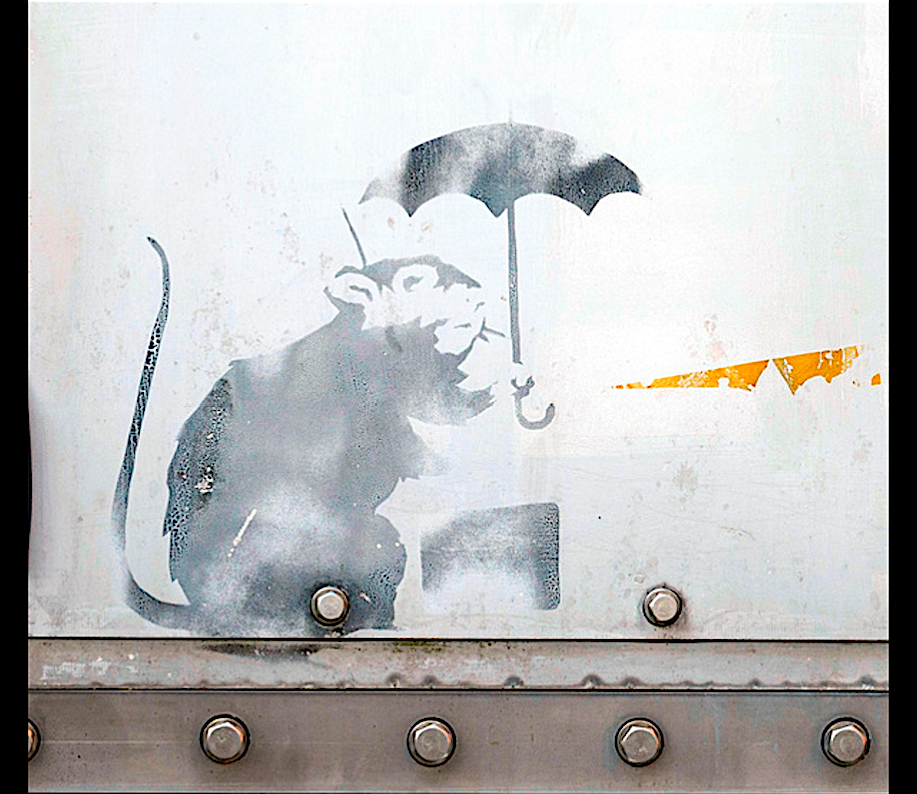バンクシー「愛はごみ箱の中に」aka「少女と風船」 – Banksy “Love Is 