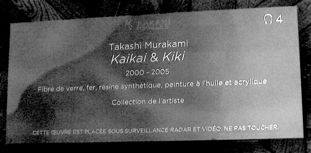 Explanation board ‘Takashi Murakami Kaikai & Kiki 2000 – 2005’ Fibre de verre, fer, résine synthétique, peinture à l’huile et acrylique. Collection de l’artiste