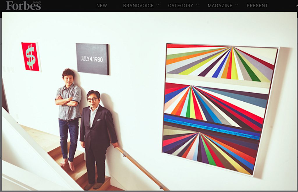 サザビーズジャパン社長の石坂泰章とZOZOTOWN運営会社代表の前澤友作 Sotheby’s Japan chairman & director ISHIZAKA Yasuaki with ZOZOTOWN's CEO MAEZAWA Yusaku