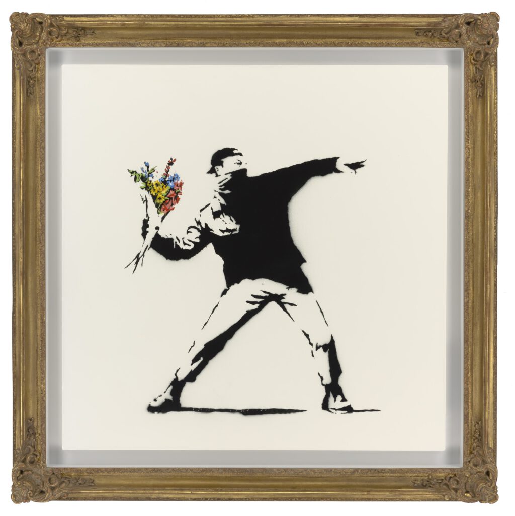 バンクシー Banksy Love is in the Air 2005