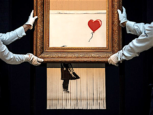 バンクシー 「愛はごみ箱の中に」aka「少女と風船」 Banksy Love Is in the Bin aka Girl with Balloon