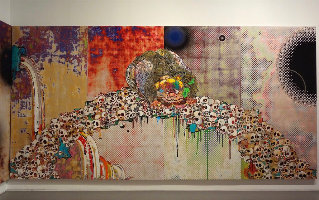 村上隆 MURAKAMI Takashi “727-272 The Emergence of God At The Reversal of Fate” 2006-2009 @ ART LOVERS – Pinault Collection, Grimaldi Forum Monaco, 2014, detail
