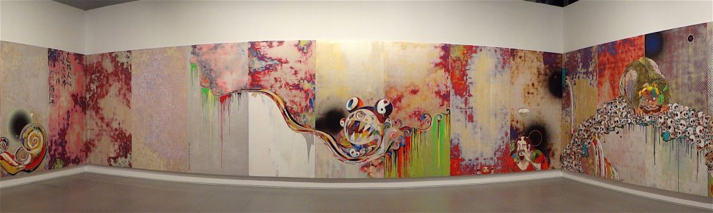 村上隆 MURAKAMI Takashi “727-272 The Emergence of God At The Reversal of Fate” 2006-2009 @ ART LOVERS – Pinault Collection, Grimaldi Forum Monaco, 2014 panorama pic