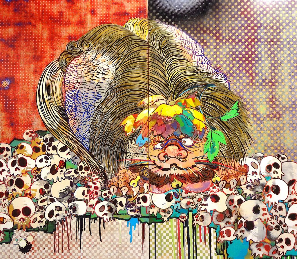 村上隆 MURAKAMI Takashi “727-272 The Emergence of God At The Reversal of Fate” 2006-2009 @ ART LOVERS – Pinault Collection, Grimaldi Forum Monaco, 2014, detail