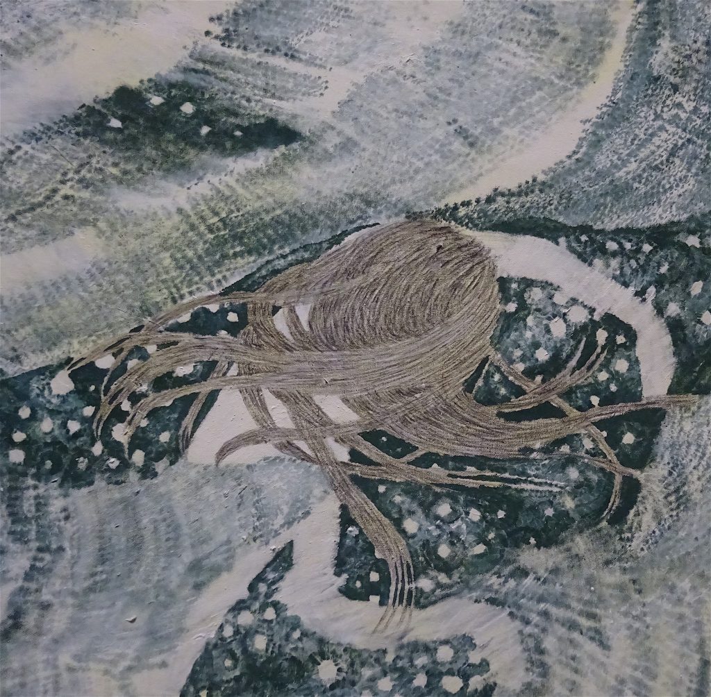 村瀬恭子 MURASE Kyoko “Swimmer” 2016, 140 x 150 cm, Oil on cotton, detail