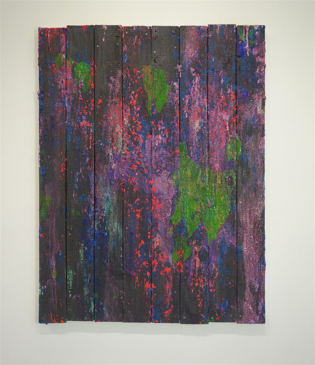 TADA Keisuke 多田圭佑「trace wood ♯59」2018年、木製パネル、綿布、アクリル絵具、ピグメント wooden panel, acrylic and pigments on cotton