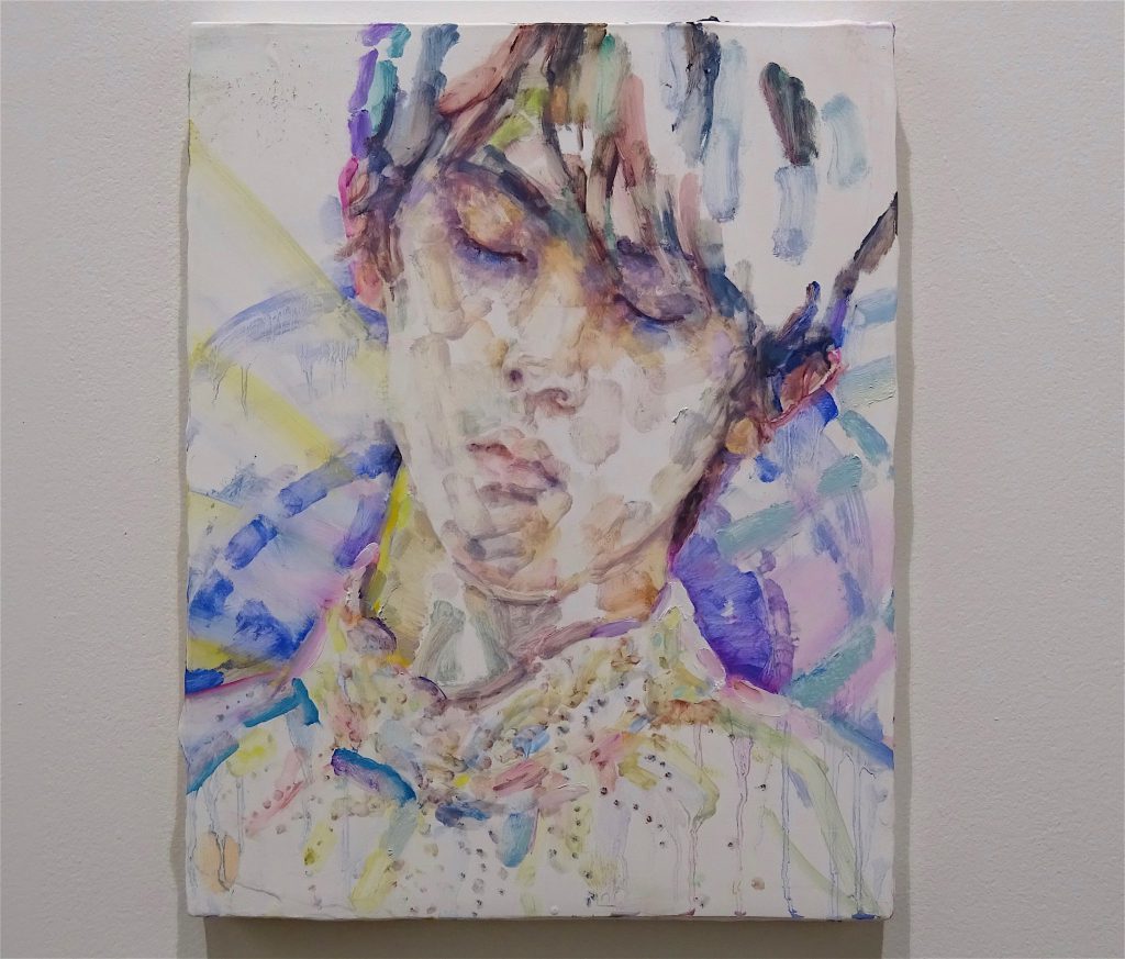 Elizabeth Peyton Hanyu (Yuzuru Hanyu) 2018, Oil on board, Galerie Thaddaeus Ropac