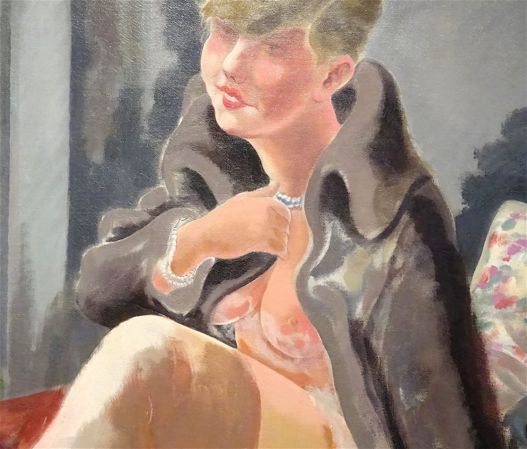 George Grosz “Seated Girl (Lotte Schmalhausen)” 1928, detail