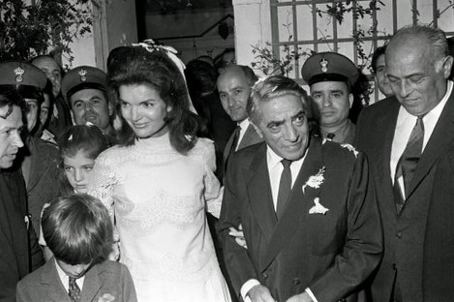 Jacqueline Kennedy and Aristotle Onassis wedding 1968