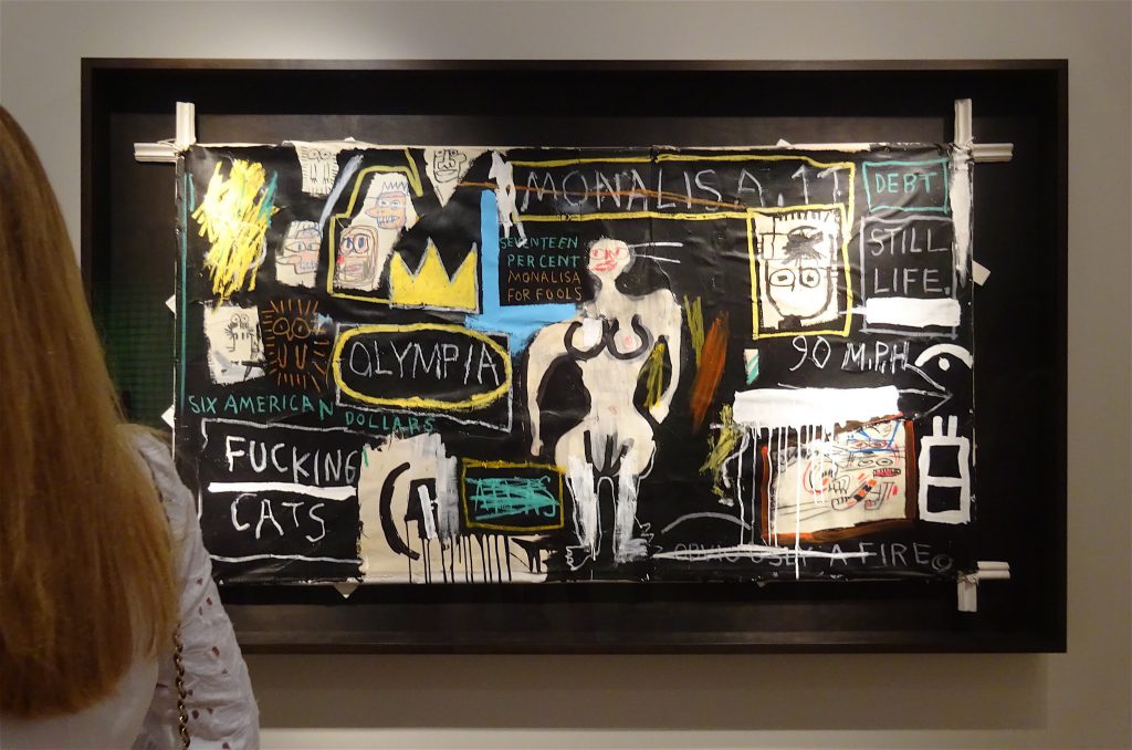 Jean-Michel Basquiat “Crown Hotel (Mona Lisa Black Background)” 1982 @ Lévy Gorvy