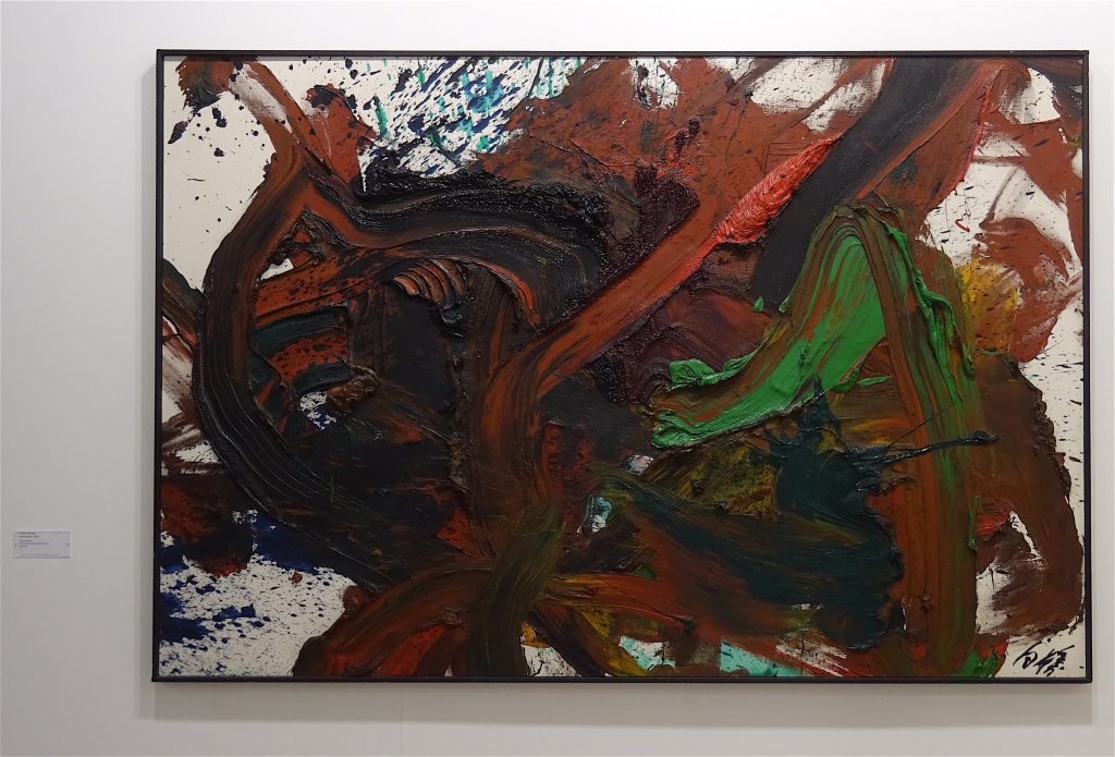 Kazuo Shiraga “Kyoka Kenro” 1982, Oil on canvas, 130 x 195 cm @ Fergus McCaffrey