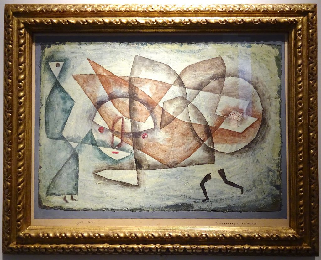 Paul Klee “Erinnerung an Erlittenes” 1931, Oil and watercolor on muslin laid down on card with gouache, 34 x 49.5 cm @ Landau Fine Art