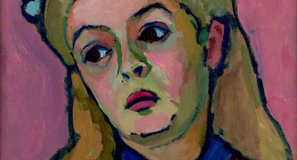 Gabriele Münter “Head of a Young Girl,” 1908 detail