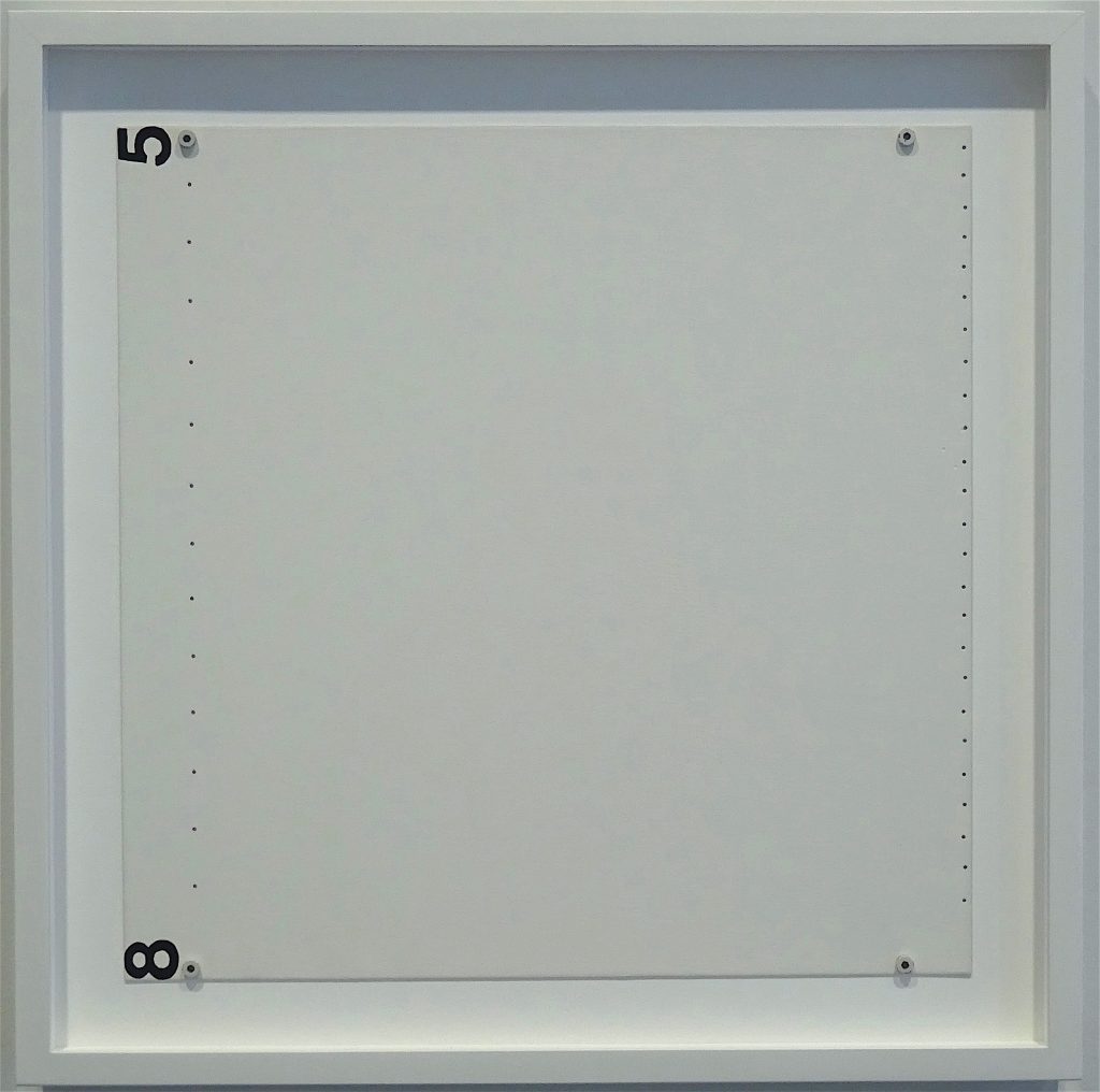 Robert Ryman “Section” 1985, Oil on aluminum, 40.6 x 40.6 cm