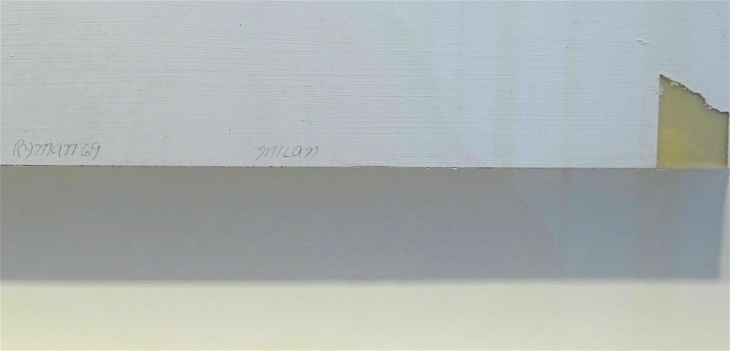 ロバート・ライマン・Robert Ryman “Untitled” 1969, Acrylic on mylar, 38 x 38 cm, detail