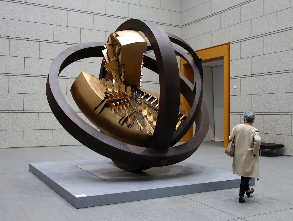 Arnaldo Pomodoro ’Gyroscope of the Sun’ 1988, iron, bronze