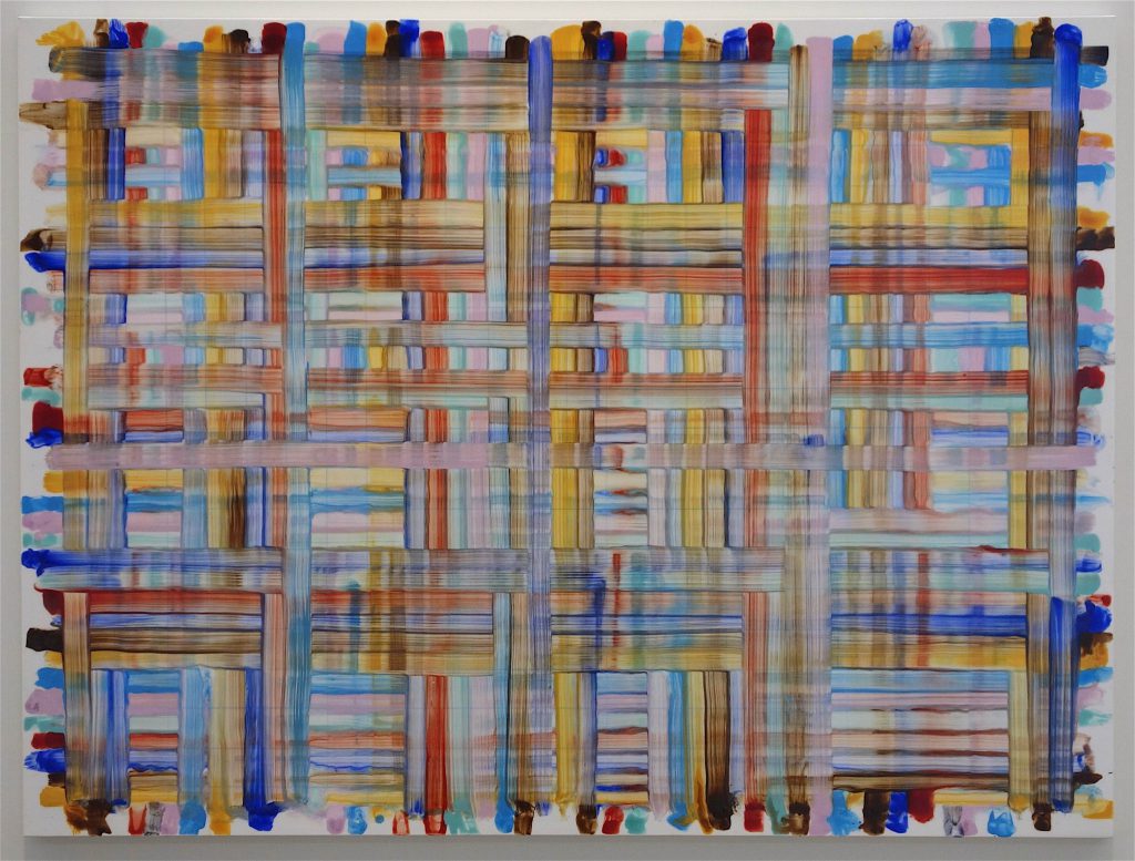 Bernard Frize ‘Lotu-sept’ 2017, Acrylic and resin on canvas, 102 x 136 cm