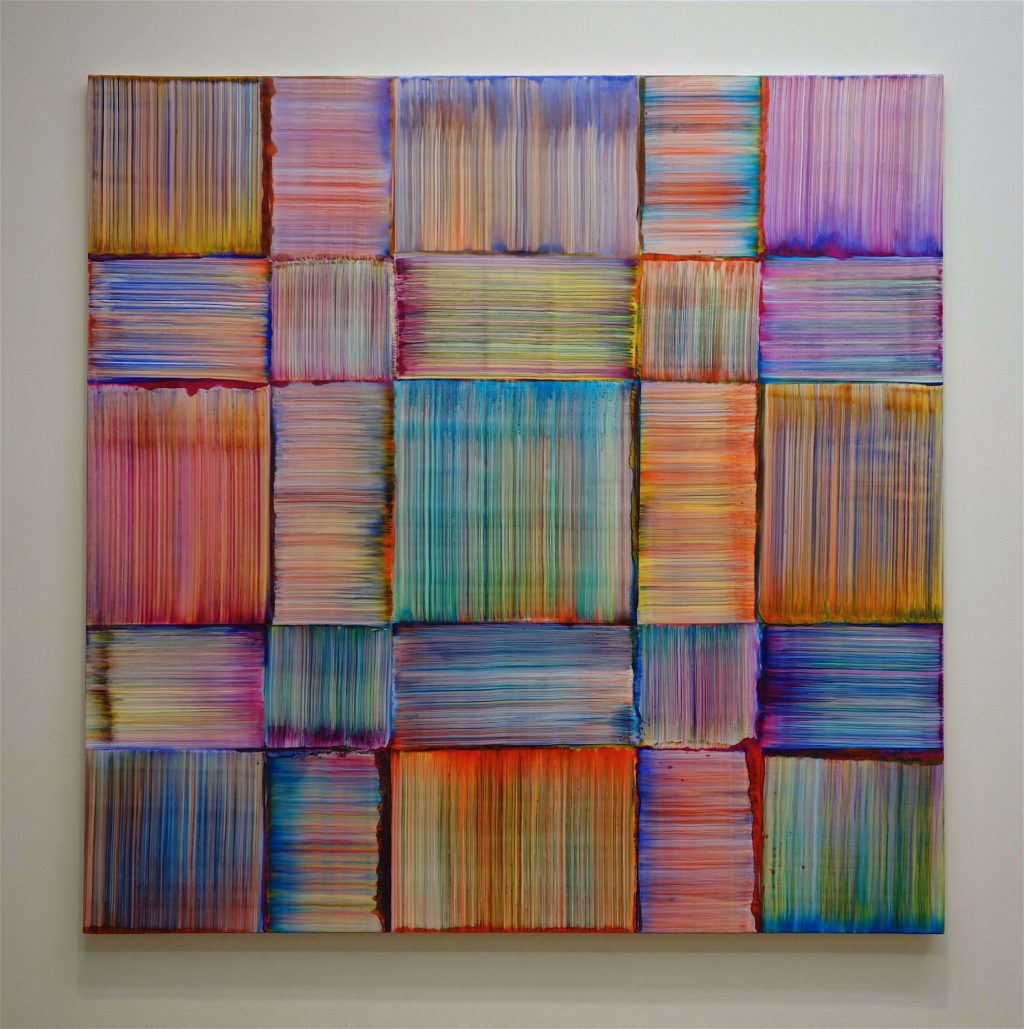 Bernard Frize ‘Lupa’ 2018, Acrylic and resin on canvas, 140 x 140 cm