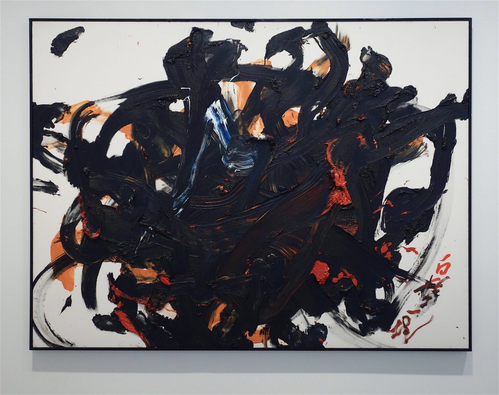 白髪一雄 SHIRAGA Kazuo ‘Fuma’ 1996, oil on canvas, 194 x 251.1 cm