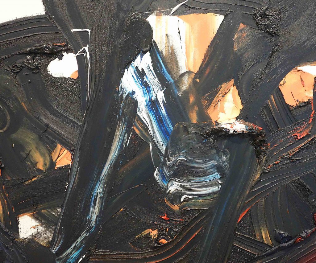 白髪一雄 SHIRAGA Kazuo ‘Fuma’ 1996, oil on canvas, 194 x 251.1 cm, detail