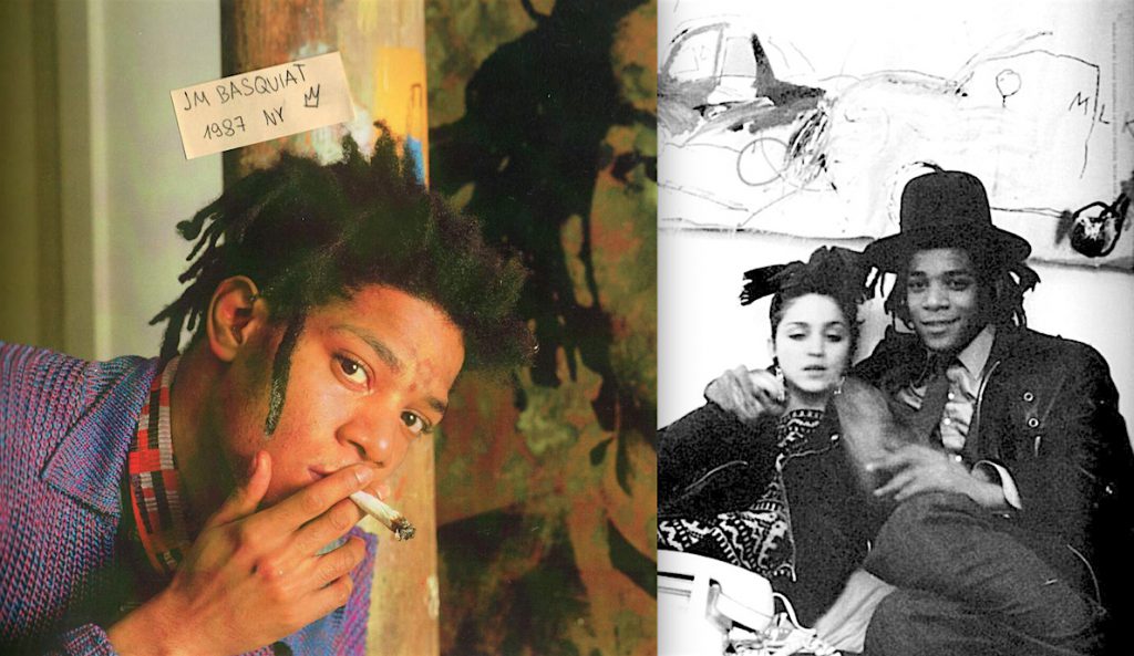 前澤友作の大好きなアーティスト バスキア、右、恋人同士 マドンナとバスキア、喫煙マリファナ