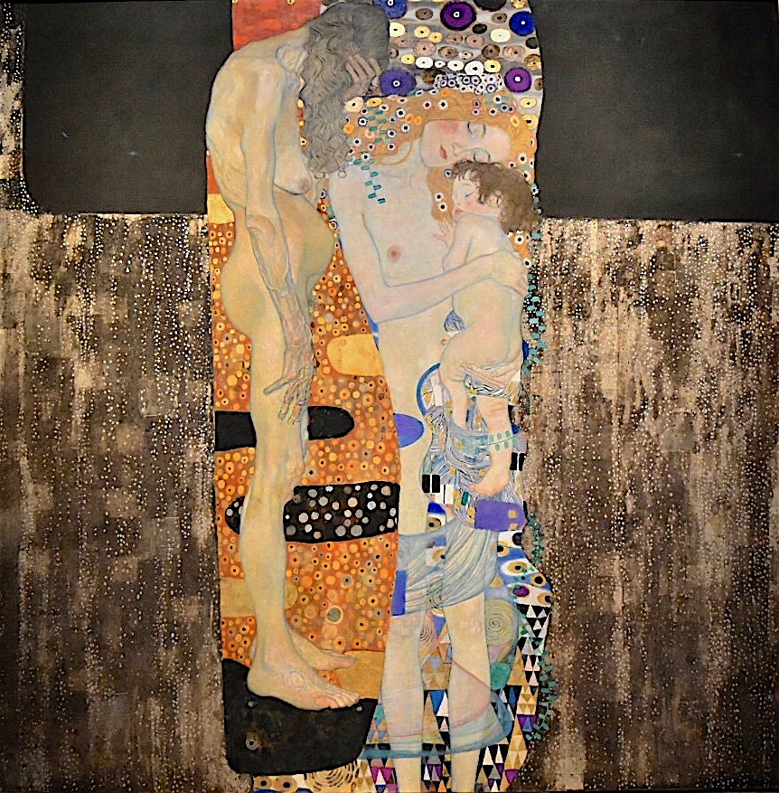 Gustav Klimt “Die drei Lebensalter einer Frau” 1905, Öl auf Leinwand, 180 x 180 cm