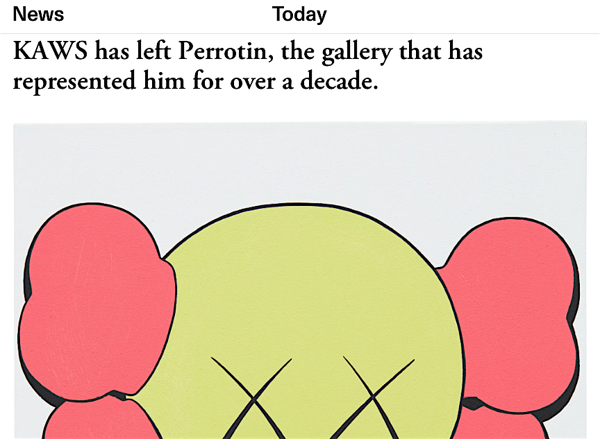 KAWS leaves Perrotin