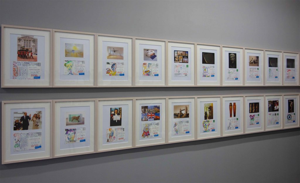 ORIMOTO’s postcard drawings, exhibition view