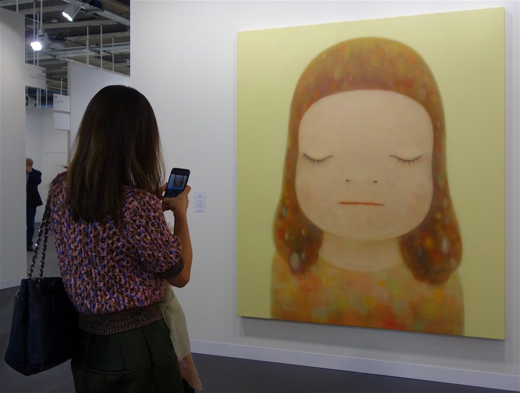 奈良美智 NARA Yoshitomo “Not Yet Titled” 2019, Acrylic on canvas, 220 x 195 cm, sold for US$ 2 million （= 約2億1千700万円）@ BLUM & POE, Art Basel 2019