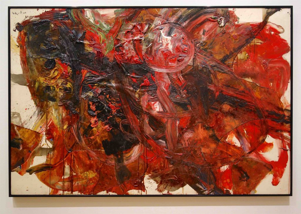 白髪 一雄 SHIRAGA Kazuo ミスター ステラ Mr. Stella 1958 Oil, Japanese paper on canvas