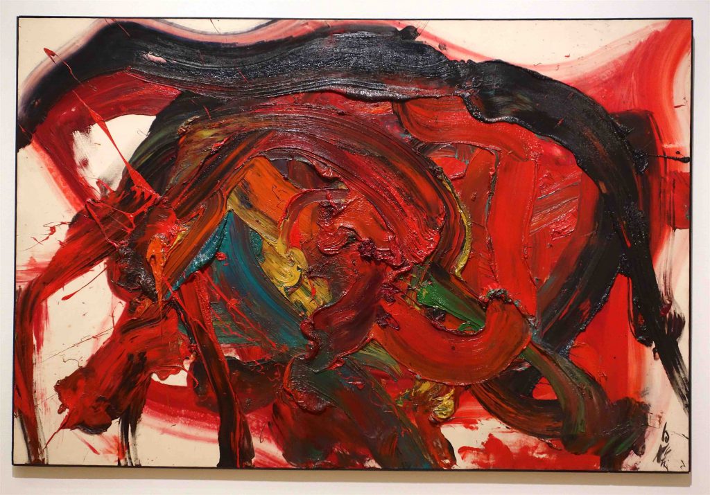 白髪 一雄 SHIRAGA Kazuo 天慧星拚命三郎 （水滸伝豪傑の内）Tenkeisei Hemmei Sanro, a hero of a Chinese story 1964 Oil on canvas