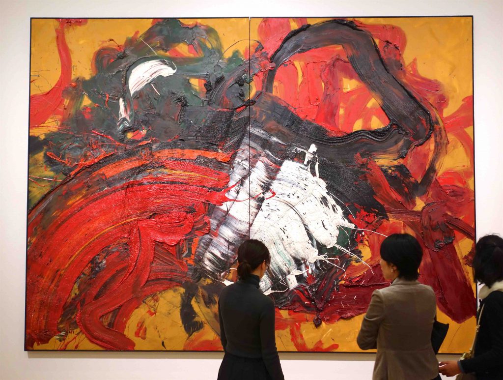 白髪 一雄 SHIRAGA Kazuo 平治元年十二月二十六日 December 26, the first year of Heiji (the year 1160) 1966 Oil on canvas