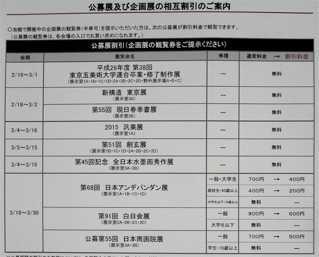 Japanese contemporary artists’s group shows in February + March 2015 in the “New National Art Museum”, (National Art Center) Tokyo Roppongi