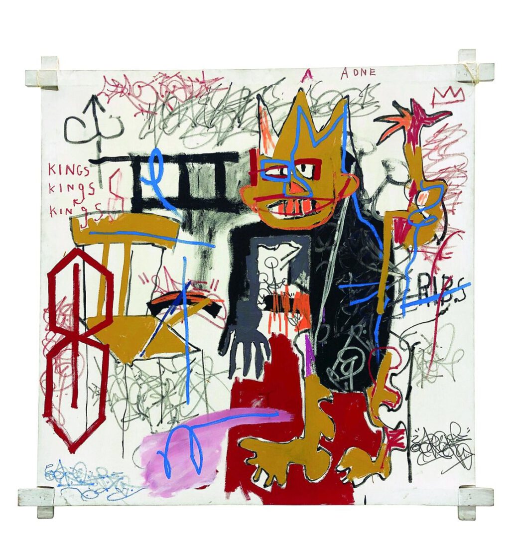 新作 ヤフオク! - バスキア Basquiat K 混合メディアペインティン