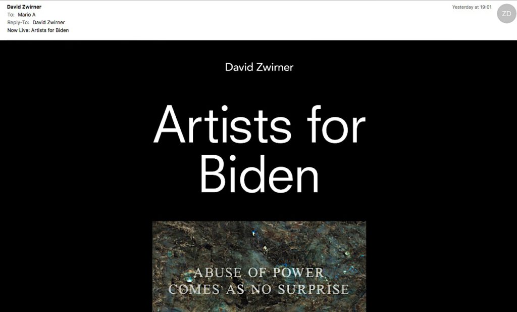 アーティスツ・フォー・バイデン Artists for Biden
