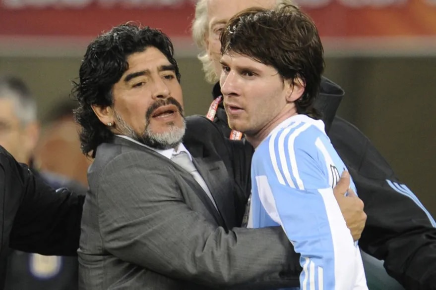 Diego Maradona + Lionel Messi