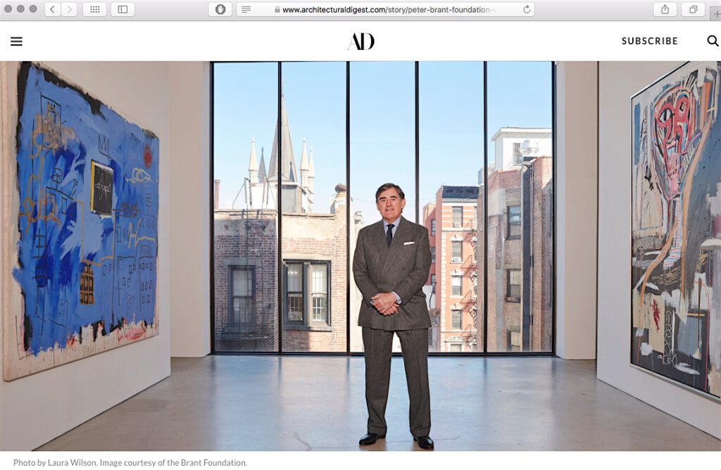 screenshot from Architectural Digest website 2020:1:27