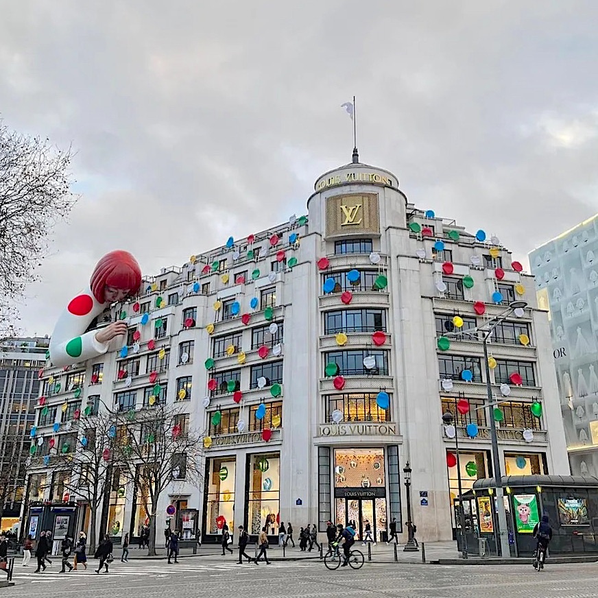 Louis Vuitton and Yayoi Kusama’s 2023 collaboration, Paris