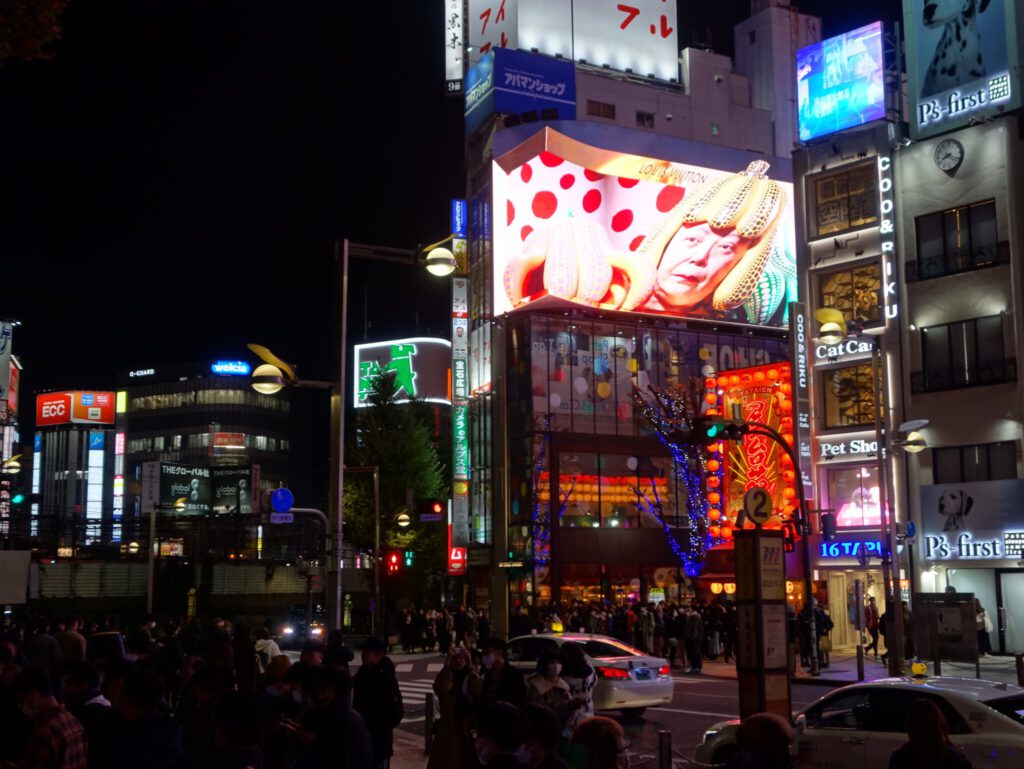 Louis Vuitton and Yayoi Kusama’s 2023 collaboration in Shinjuku