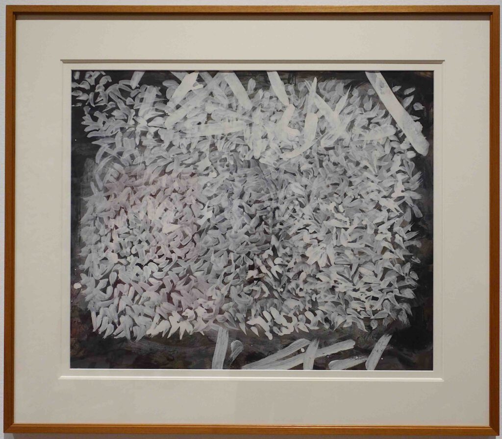 草間彌生 KUSAMA Yayoi ミシガン湖 THE MICHIGAN LAKE, 1959, Japanese ink and white pigment on paper, 62 x 75 cm, 武田安正 コレクション TAKEDA Yasumasa collection