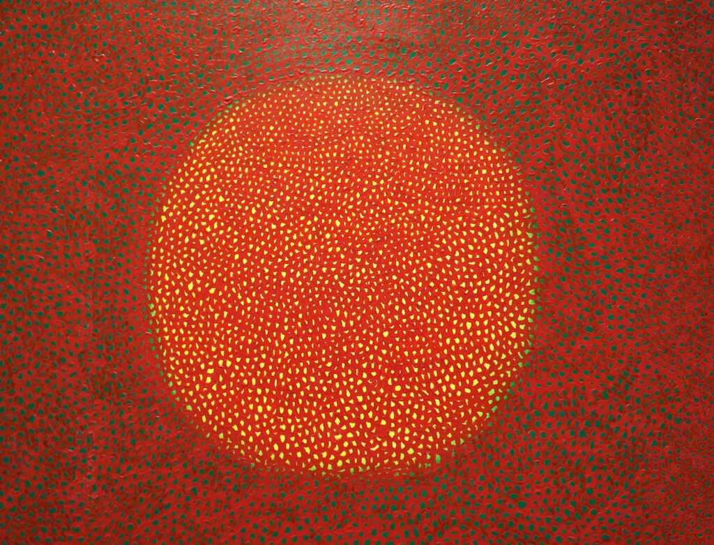 草間彌生 KUSAMA Yayoi 無限の網 Infinity Nets, 1965, Oil on canvas, 132 x 152 cm, 宮津大輔コレクション MIYATSU Daisuke Collection, detail