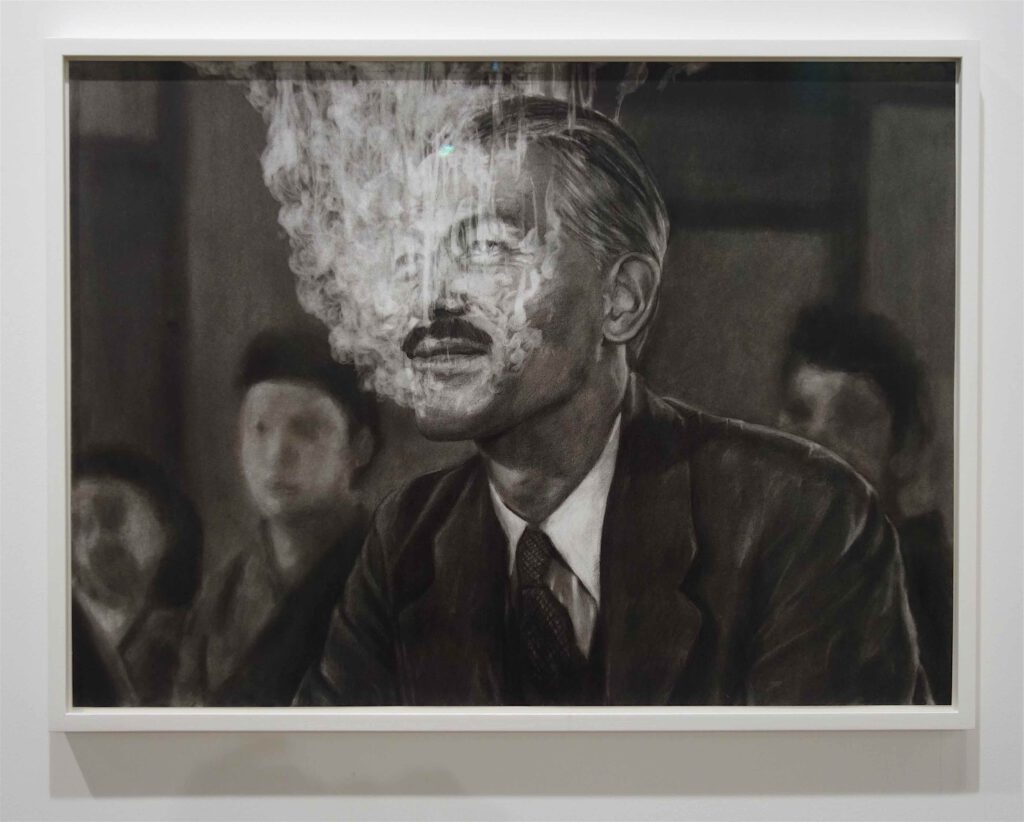 KOIZUMI Meiro 小泉明郎 “Fog #4” Charcoal on paper @ Annet Gelink Gallery ART BASEL 2019