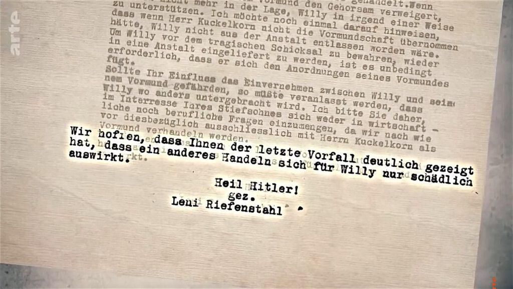 Heil Hitler! signed by Leni Riefenstahl